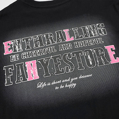 DAXUEN Relaxed-fit short-sleeved graphic T-shirt