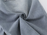 DAXUEN Embroidered wide-leg denim culottes