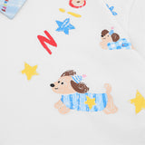 DAXUEN Crayon print short-sleeved collared shirt