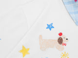 DAXUEN Crayon print short-sleeved collared shirt