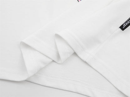 DAXUEN Crayon print short-sleeved collared shirt