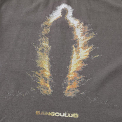DAXUEN Distressed graphic T-shirt with human silhouette