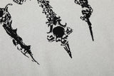 DAXUEN Dark Cross Graphic Knitted T-Shirt