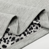 DAXUEN Leopard print half-zip polo shirt
