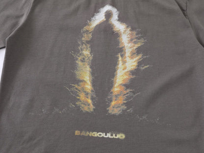 DAXUEN Distressed graphic T-shirt with human silhouette