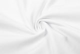 DAXUEN White ringer T-shirt with bold text and graphic