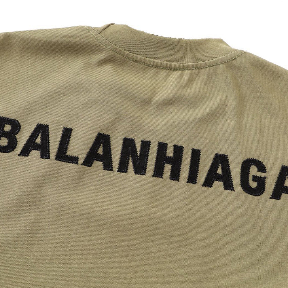 DAXUEN Oversized t-shirt with BALANHIAGA embroidery