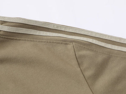 DAXUEN Oversized gradient t-shirt with stripes and raw hem