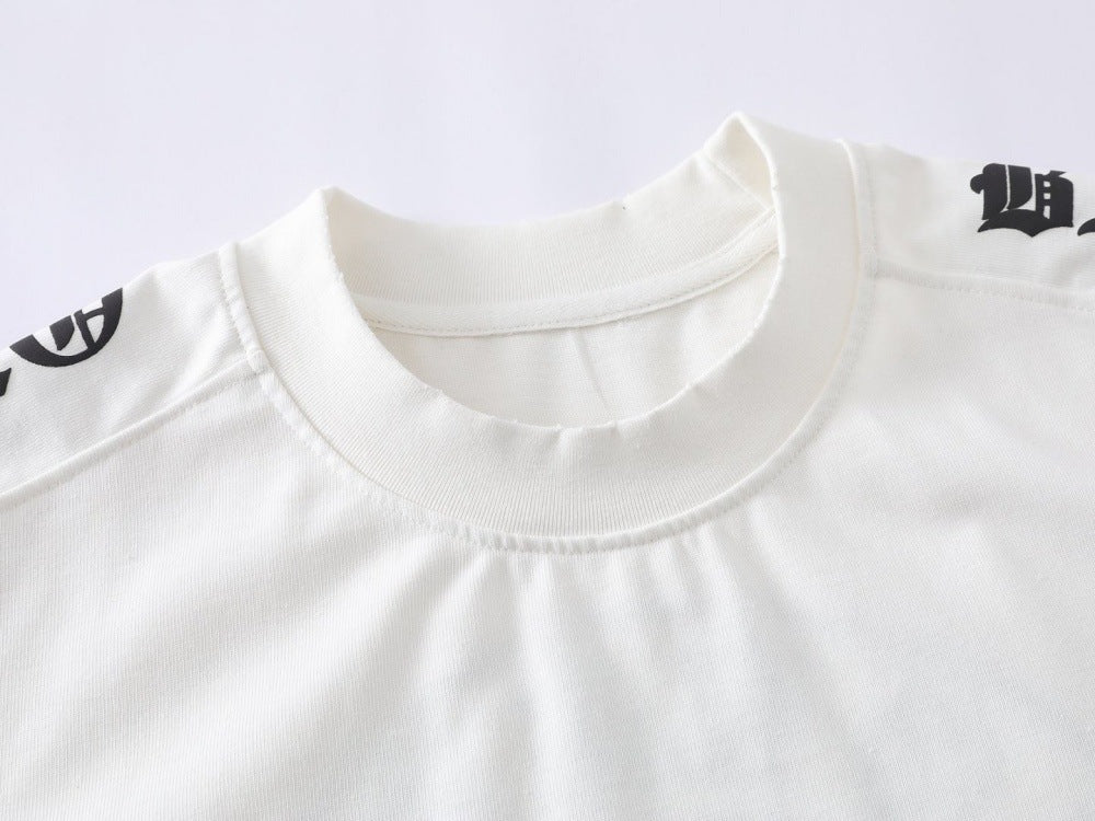 DAXUEN Distressed short-sleeved graphic t-shirt