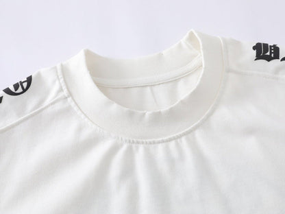 DAXUEN Distressed short-sleeved graphic t-shirt