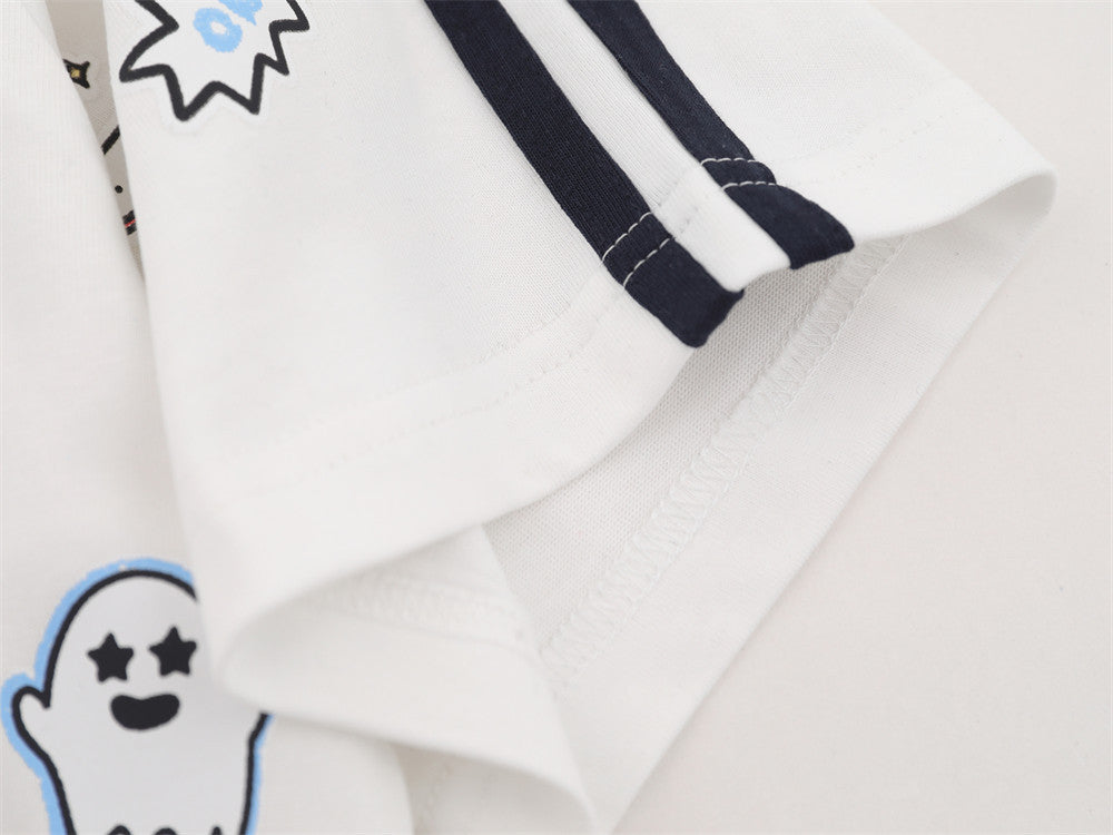 DAXUEN Cartoon printed short-sleeved polo shirt