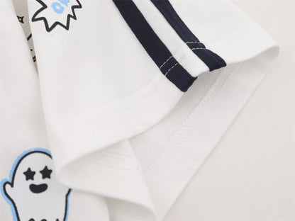 DAXUEN Cartoon printed short-sleeved polo shirt