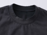 DAXUEN Distressed short-sleeve T-shirt with graphic panel
