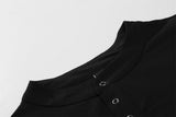 DAXUEN Short-sleeved henley shirt with skull graphic