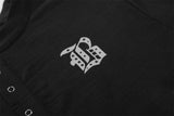 DAXUEN Short-sleeved henley shirt with skull graphic