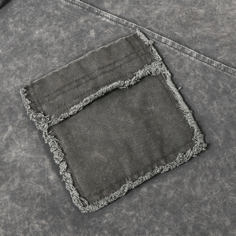 DAXUEN Distressed short sleeve T-shirt with raw edges