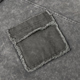 DAXUEN Distressed short sleeve T-shirt with raw edges