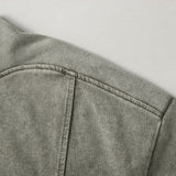 DAXUEN Faded olive green and charcoal grey t-shirt with ribbed texture
