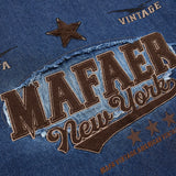 DAXUEN MAFA Vintage Denim Effect T-Shirt