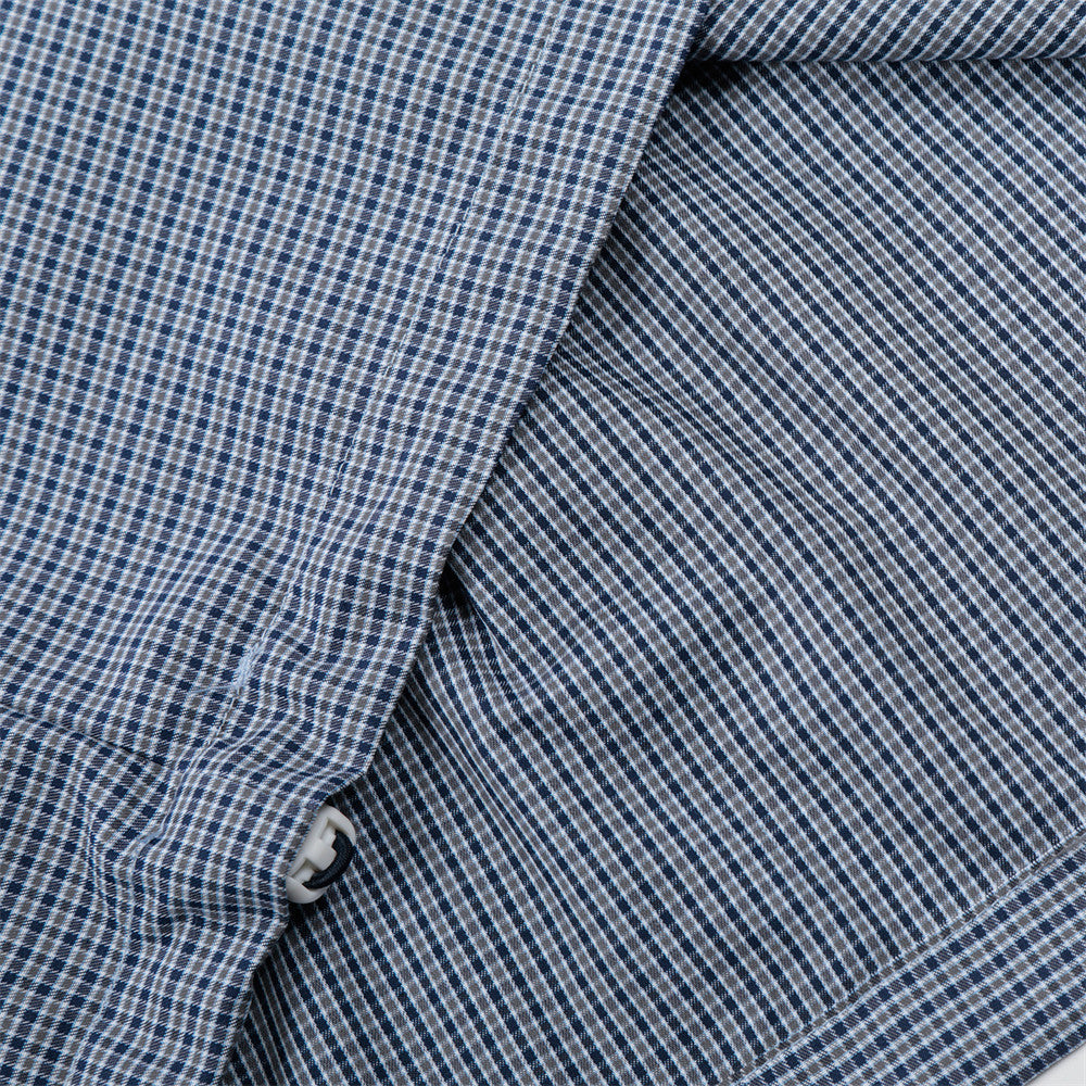 DAXUEN Men's short-sleeved plaid button-up shirt