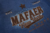 DAXUEN MAFA Vintage Denim Effect T-Shirt