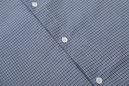 DAXUEN Men's short-sleeved plaid button-up shirt