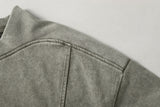 DAXUEN Faded olive green and charcoal grey t-shirt with ribbed texture
