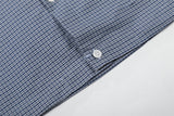 DAXUEN Men's short-sleeved plaid button-up shirt