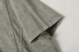 DAXUEN Faded olive green and charcoal grey t-shirt with ribbed texture
