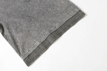 DAXUEN Distressed short sleeve T-shirt with raw edges