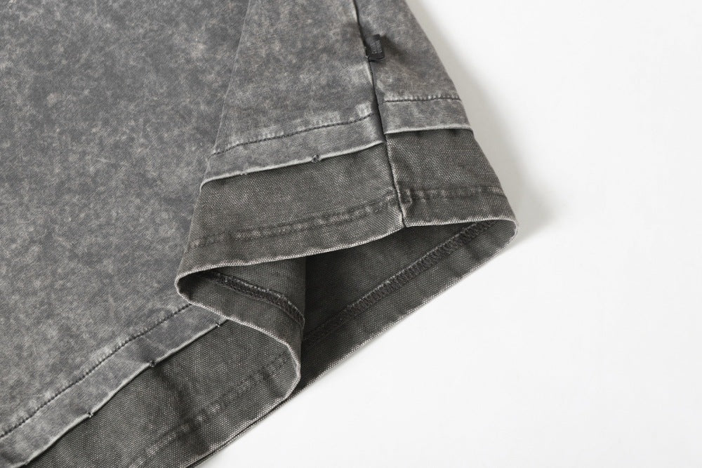 DAXUEN Distressed short sleeve T-shirt with raw edges