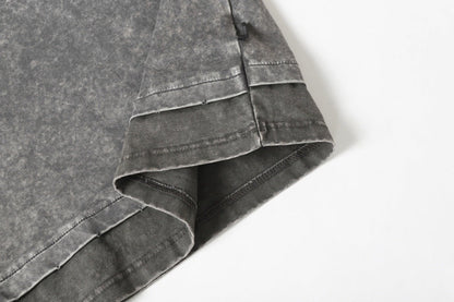 DAXUEN Distressed short sleeve T-shirt with raw edges