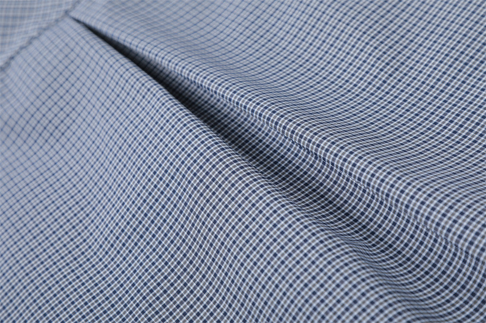 DAXUEN Men's short-sleeved plaid button-up shirt