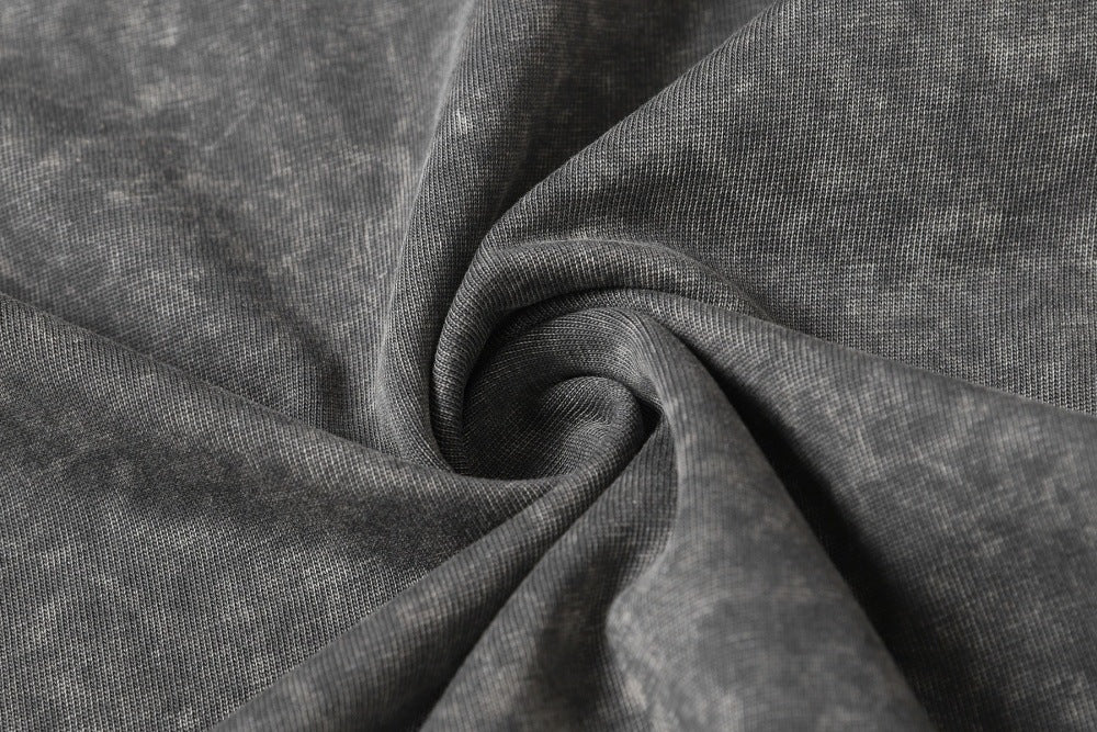 DAXUEN Distressed short sleeve T-shirt with raw edges