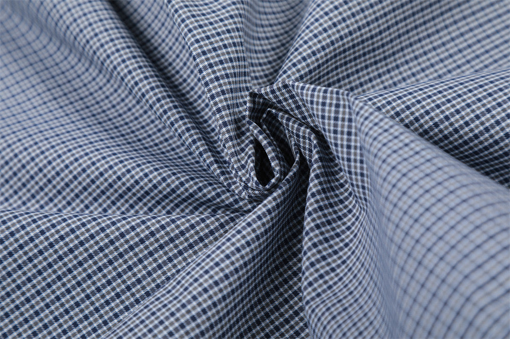 DAXUEN Men's short-sleeved plaid button-up shirt
