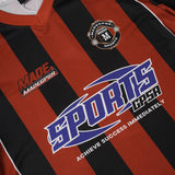 DAXUEN Retro Striped V-Neck Football Jersey