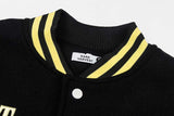 DAXUEN Varsity bomber jacket with contrasting colors and graphics