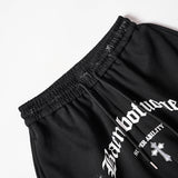 DAXUEN Distressed graffiti wide-leg sweatpants
