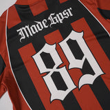 DAXUEN Retro Striped V-Neck Football Jersey