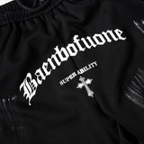 DAXUEN Distressed graffiti wide-leg sweatpants