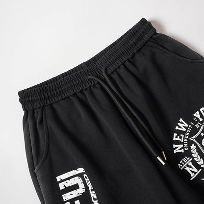 DAXUEN Graphic print wide leg sweatpants in black and white