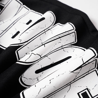DAXUEN Distressed graffiti wide-leg sweatpants