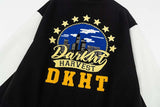DAXUEN Varsity bomber jacket with contrasting colors and graphics