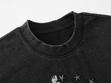 DAXUEN Oversized short-sleeved T-shirt with Statue of Liberty graphic