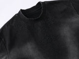 DAXUEN Oversized short-sleeved t-shirt with cross embroidery