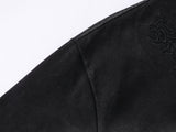 DAXUEN Oversized short-sleeved t-shirt with cross embroidery