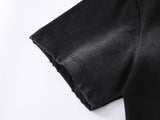 DAXUEN Oversized short-sleeved t-shirt with cross embroidery