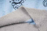 DAXUEN Hooded sweater with cartoon graphics and contrasting sleeves