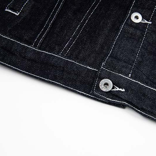 DAXUEN Oversized denim jacket with embroidery and pockets
