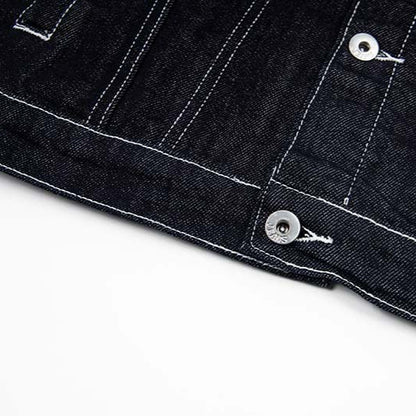 DAXUEN Oversized denim jacket with embroidery and pockets